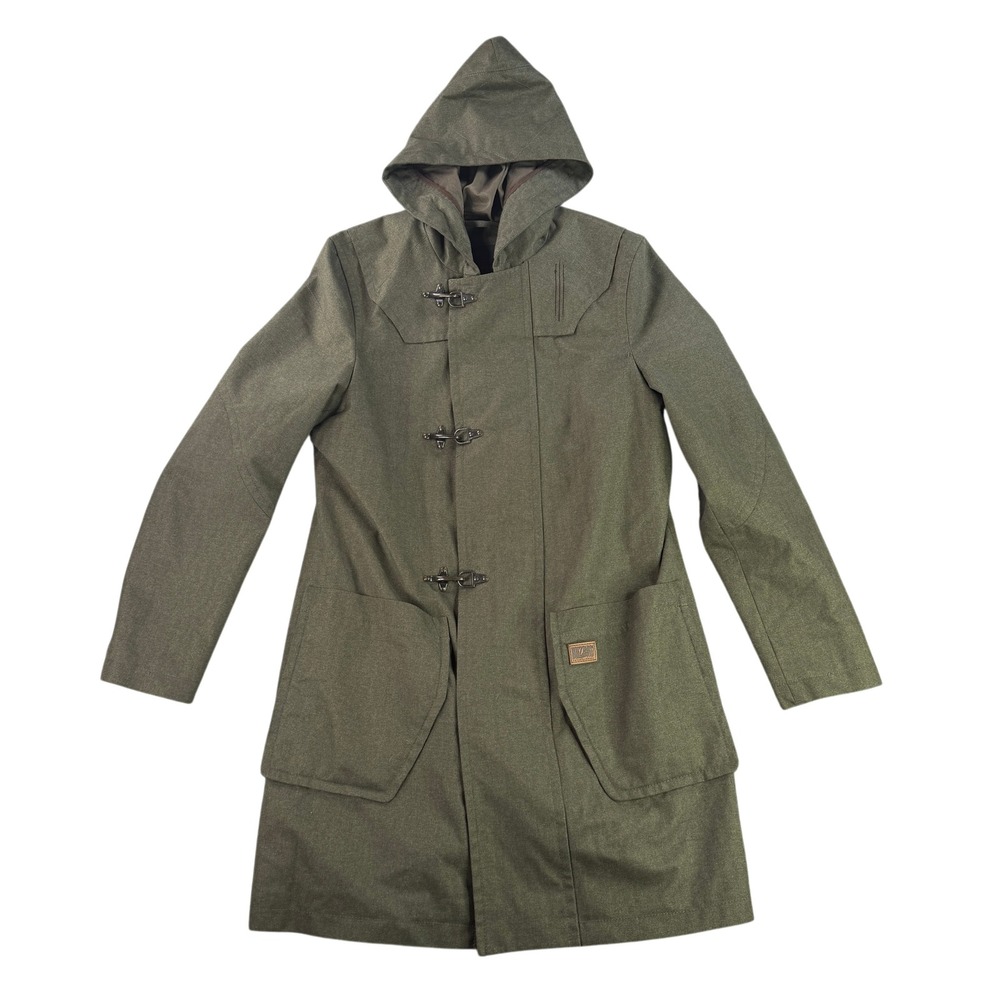 Diablo III Wanderer Coat Mens Small Olive Green Hooded Duffle Jacket Musterbrand